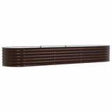 Garden Raised Bed Brown 320 x 80 x 44 cm Steel