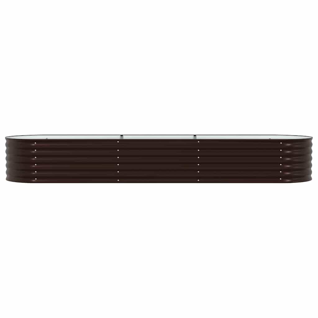Garden Raised Bed Brown 320 x 80 x 44 cm Steel