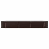 Garden Raised Bed Brown 320 x 80 x 44 cm Steel