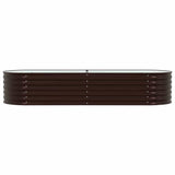 Garden Raised Bed Brown 240 x 80 x 44 cm Steel