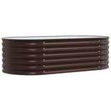Garden Raised Bed Brown 160 x 80 x 44 cm Steel