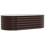 Garden Raised Bed Brown 160 x 80 x 44 cm Steel
