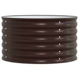 Garden Raised Bed Brown 80 x 80 x 44 cm Steel