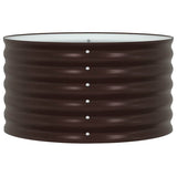 Garden Raised Bed Brown 80 x 80 x 44 cm Steel