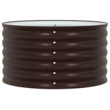 Raised Bed Brown 80 x 80 x 44 cm Steel