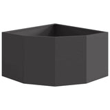 Corner Planter Black 60 x 60 x 35 cm Steel
