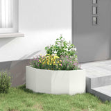 Corner Planter White 60 x 60 x 35 cm Steel