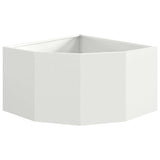 Corner Planter White 60 x 60 x 35 cm Steel