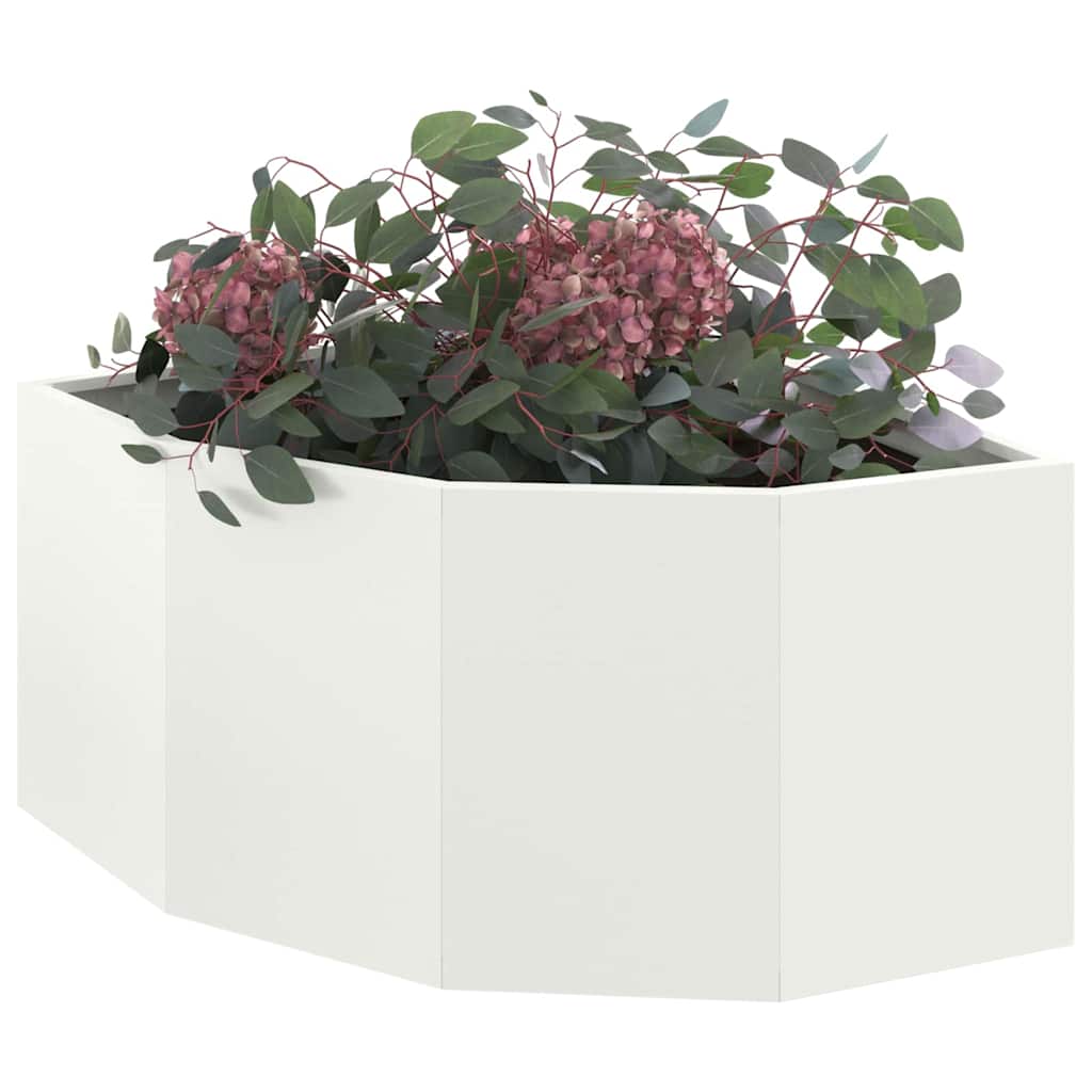 Corner Planter White 60 x 60 x 35 cm Steel