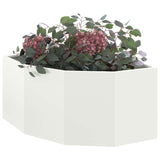 Corner Planter White 60 x 60 x 35 cm Steel