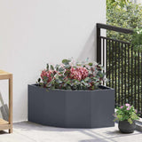 Corner Planter Anthracite 60 x 60 x 35 cm Steel