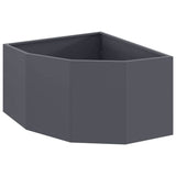 Corner Planter Anthracite 60 x 60 x 35 cm Steel