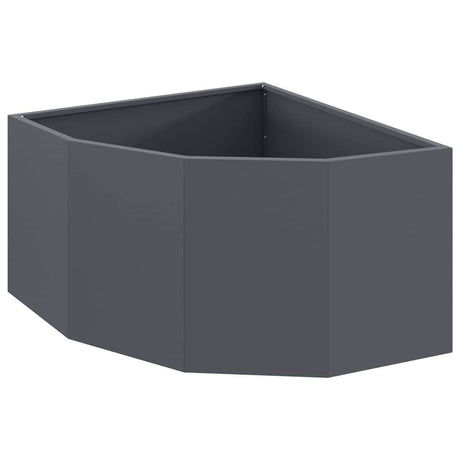 Corner Planter Anthracite 60 x 60 x 35 cm Steel