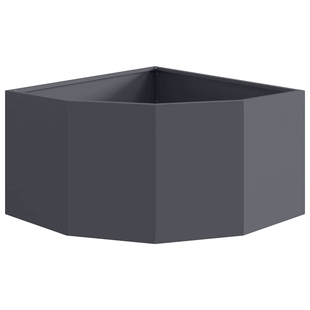 Corner Planter Anthracite 60 x 60 x 35 cm Steel