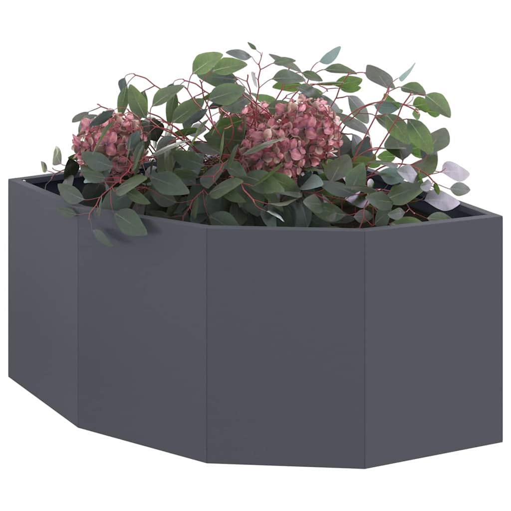 Corner Planter Anthracite 60 x 60 x 35 cm Steel