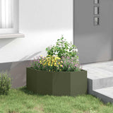 Corner Planter Olive green 60 x 60 x 35 cm Steel
