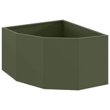 Corner Planter Olive green 60 x 60 x 35 cm Steel
