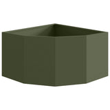 Corner Planter Olive green 60 x 60 x 35 cm Steel