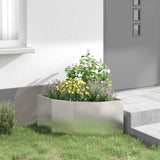 Corner Planter Silver 60 x 60 x 35 cm Stainless steel