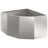 Corner Planter Silver 60 x 60 x 35 cm Stainless steel