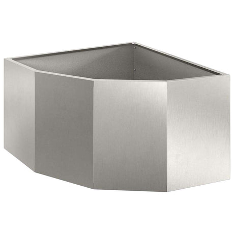 Corner Planter Silver 60 x 60 x 35 cm Stainless steel