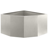 Corner Planter Silver 60 x 60 x 35 cm Stainless steel