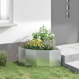 Corner Planter Silver 60 x 60 x 35 cm Galvanised steel