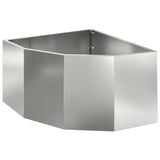 Corner Planter Silver 60 x 60 x 35 cm Galvanised steel
