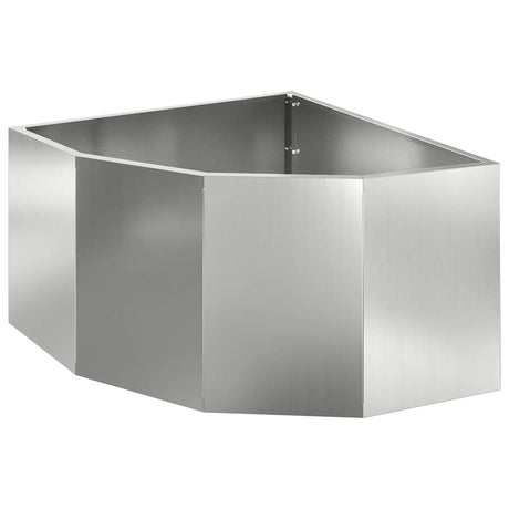 Corner Planter Silver 60 x 60 x 35 cm Galvanised steel