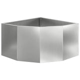 Corner Planter Silver 60 x 60 x 35 cm Galvanised steel