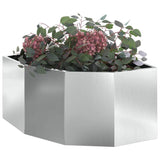 Corner Planter Silver 60 x 60 x 35 cm Galvanised steel