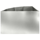 Corner Planter Silver 60 x 60 x 35 cm Galvanised steel