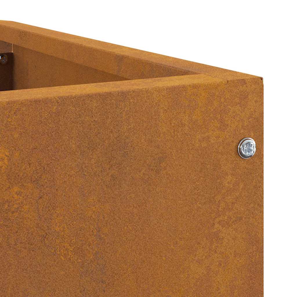 Corner Planter Rusty 60 x 60 x 35 cm Weathering steel