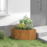 Corner Planter Rusty 60 x 60 x 35 cm Weathering steel