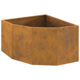 Corner Planter Rusty 60 x 60 x 35 cm Weathering steel
