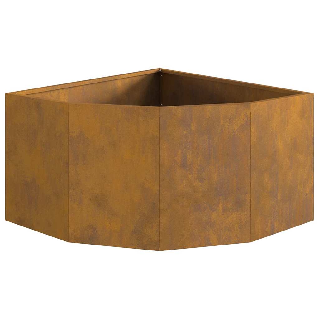 Corner Planter Rusty 60 x 60 x 35 cm Weathering steel