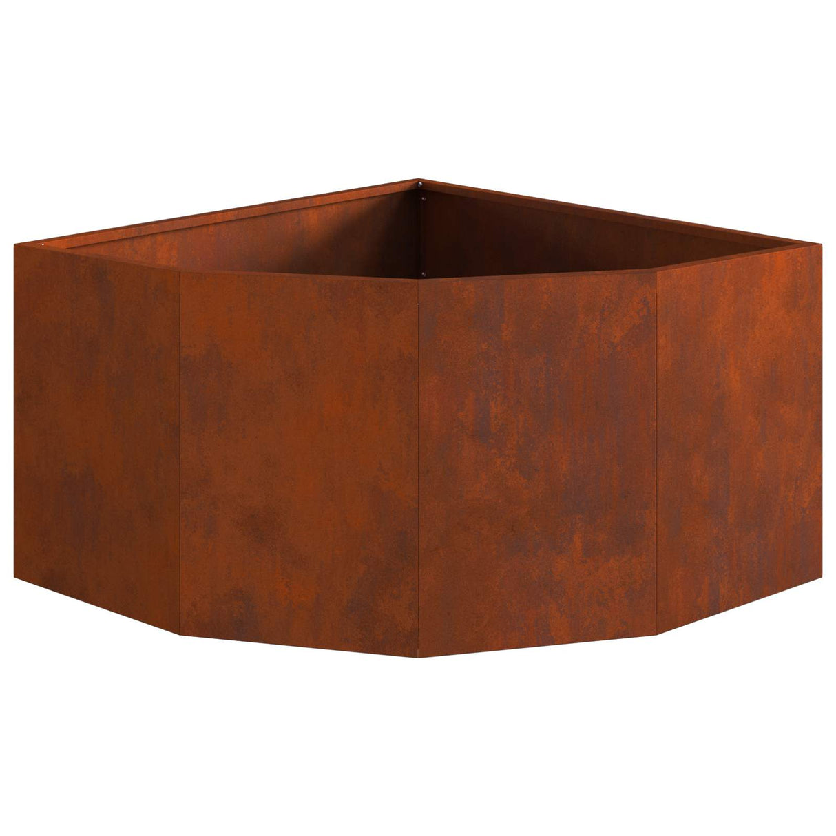 Corner Planter Rusty 60 x 60 x 35 cm Weathering steel