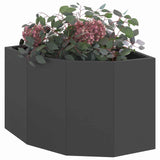 Corner Planter Black 45 x 45 x 35 cm Steel