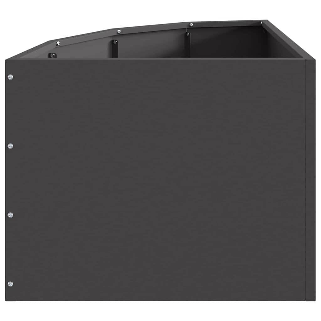 Corner Planter Black 45 x 45 x 35 cm Steel