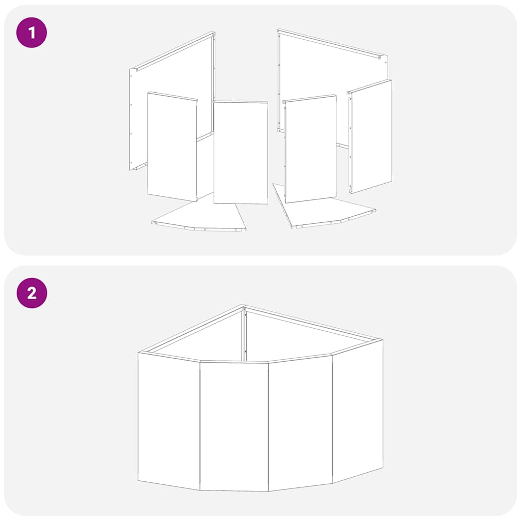 Corner Planter White 45 x 45 x 35 cm Steel