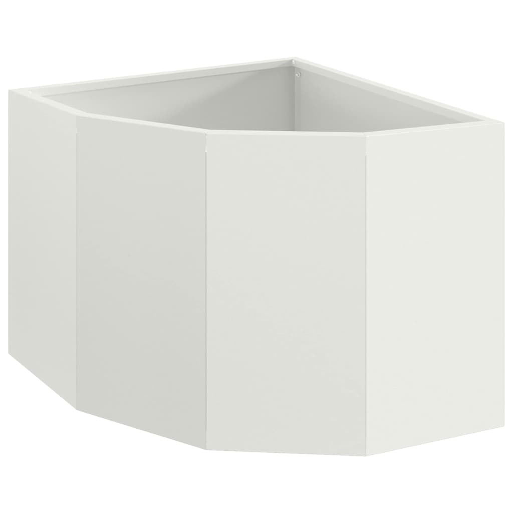 Corner Planter White 45 x 45 x 35 cm Steel