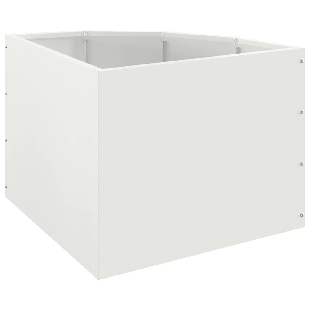 Corner Planter White 45 x 45 x 35 cm Steel
