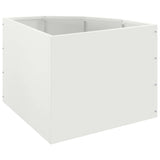 Corner Planter White 45 x 45 x 35 cm Steel