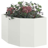 Corner Planter White 45 x 45 x 35 cm Steel