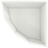 Corner Planter White 45 x 45 x 35 cm Steel