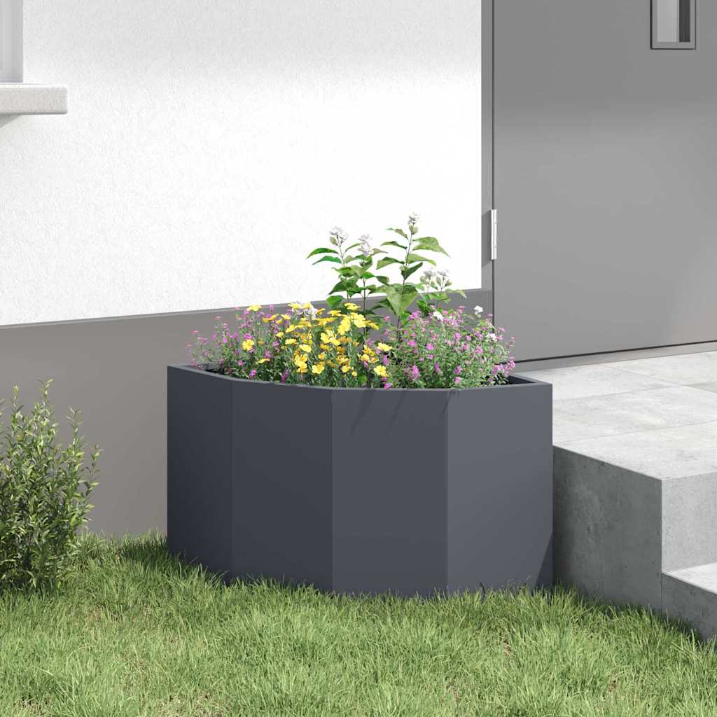 Corner Planter Anthracite 45 x 45 x 35 cm Steel