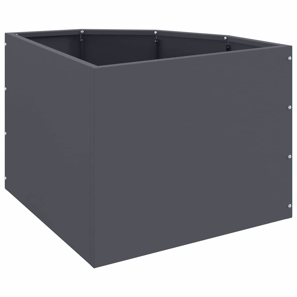 Corner Planter Anthracite 45 x 45 x 35 cm Steel