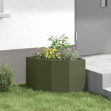 Corner Planter Olive green 45 x 45 x 35 cm Steel