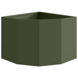 Corner Planter Olive green 45 x 45 x 35 cm Steel