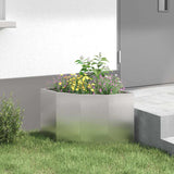 Corner Planter Silver 45 x 45 x 35 cm Stainless steel